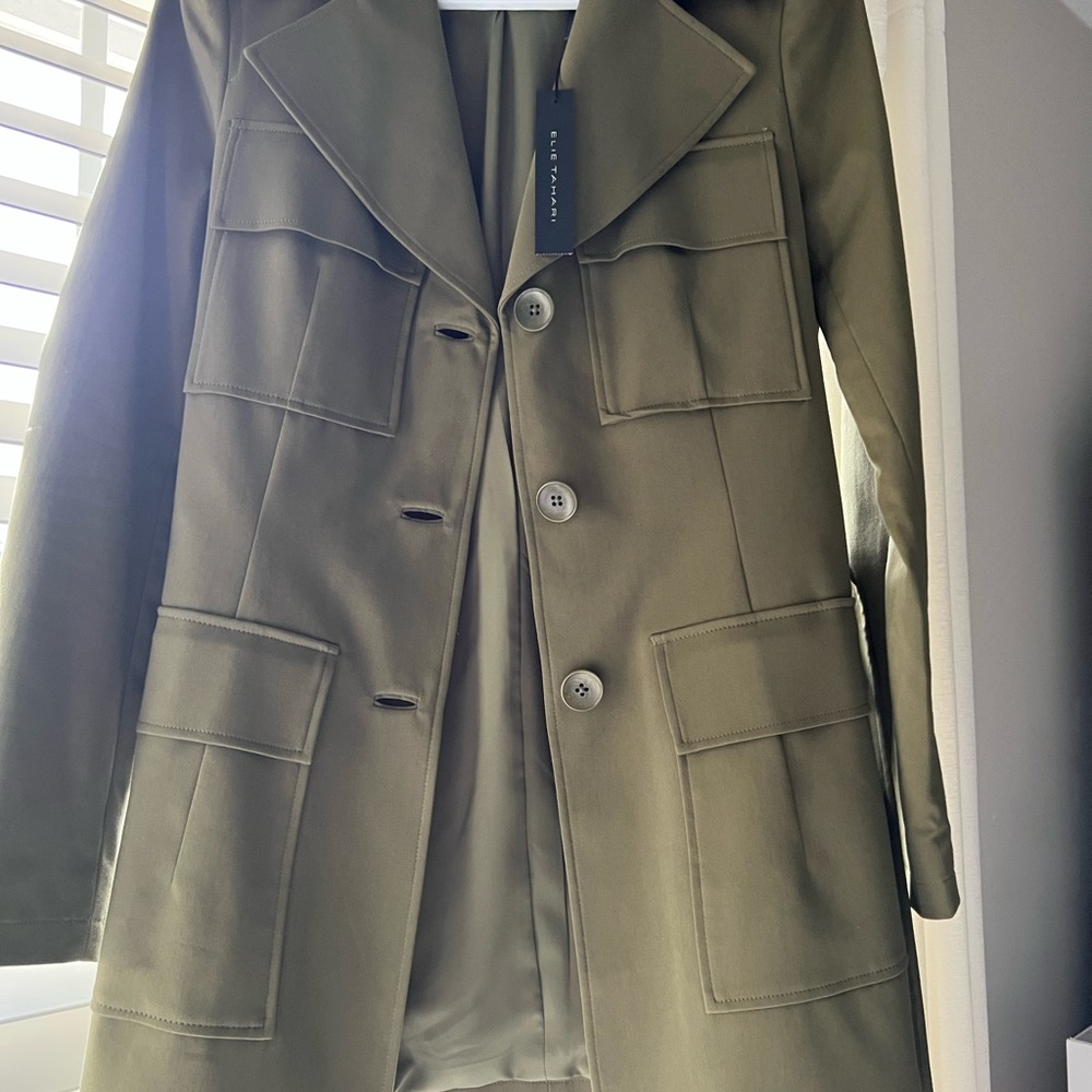 NWT Elie Tahari Khaki Utility Jacket
